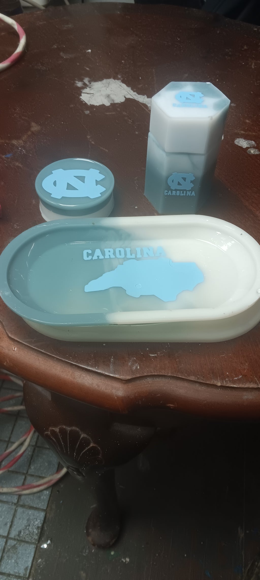 Resin tray, jar, grinder set
